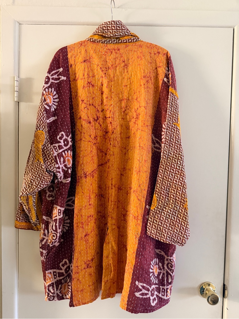 Kantha Bae Kantha Blazer Rust & Burgundy One Size - Picture 6 of 6